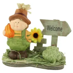Alternative view of Decor toamna "Welcome" cu figurina din ceramica 15 CM