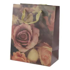 Punga cadou din hartie 18x23 CM - Trandafir vintage