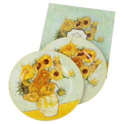 Set 2 farfurii din portelan 19.2 CM "Sunflowers" de V. van Gogh, in cutie decorativa