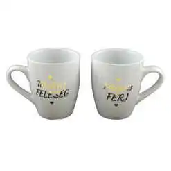 Set 2 cani Wedding din ceramica 300 ml - Tokeletes Feleseg/Tokeletes Ferj
