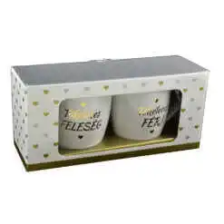 Alternative view of Set 2 cani Wedding din ceramica 300 ml - Tokeletes Feleseg/Tokeletes Ferj