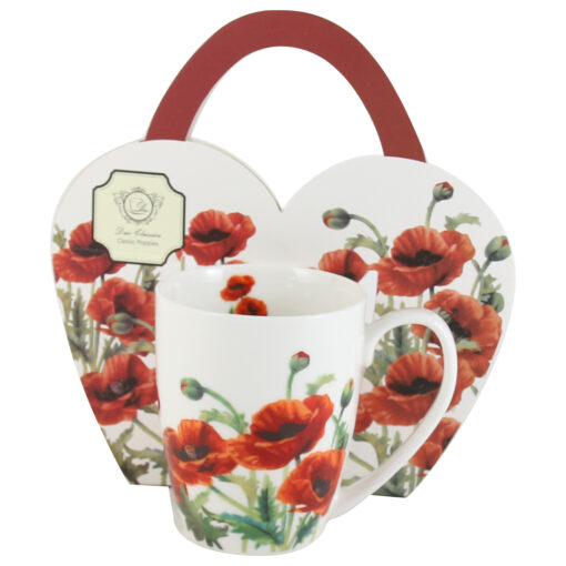 Cana portelan "Classic Poppies " 350 ml, Flori de maci