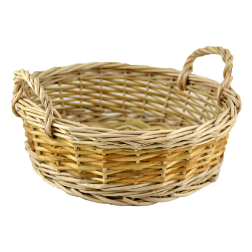 Cos paine cu manere 24 CM, impletit din rachita