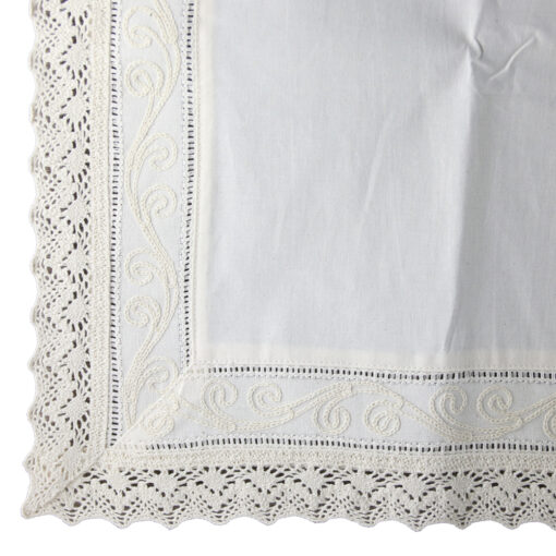 Fata de masa din bumbac 140x270 CM, cu broderie