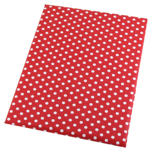 Fata de masa din bumbac 140x180, Rosu cu buline