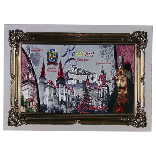Magnet de frigider din metal 9x6 CM - Castele & Vlad Tepes