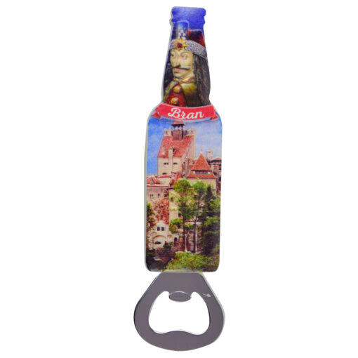 Magnet de frigider cu desfacator sticle, din rasina 4x15 CM - Castelul Bran