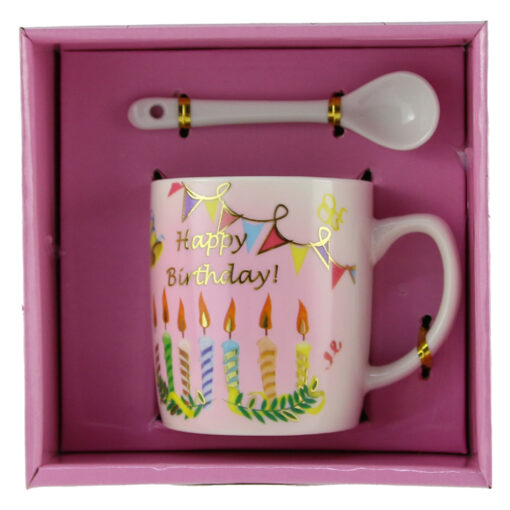 Cana cu ligurita din ceramica "Happy Birthday" 7 CM - Surprize