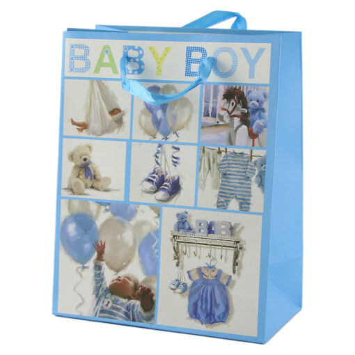 Punga cadou din hartie 18?23 CM - Baby Boy collage