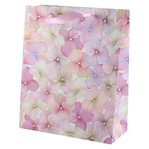 Punga cadou din hartie 26x32 CM - Hortensie