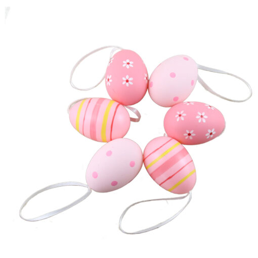Set 6 oua din plastic 6 CM, Pink