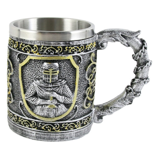 Cana din metal si rasina Cavaler 9x11 CM, 1122