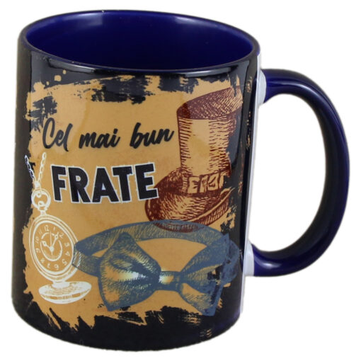 Cana ceramica "Cel mai bun Frate", 330 ml, Albastru