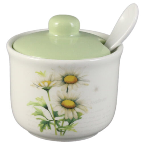 Zaharnita din ceramica cu lingurita si capac 260 ml, Margarete