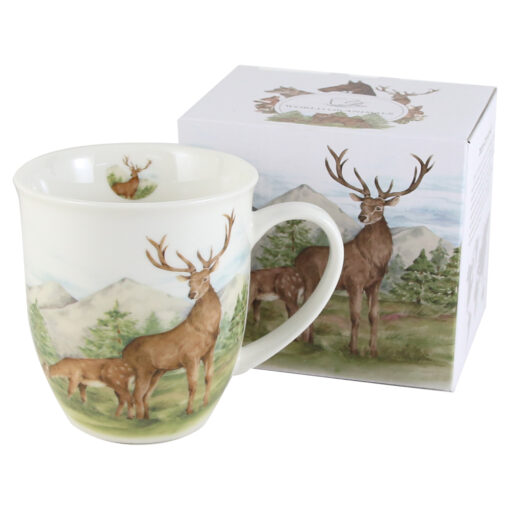 Cana portelan "World of Animals, Deer", 400 ml, in cutie decorativa