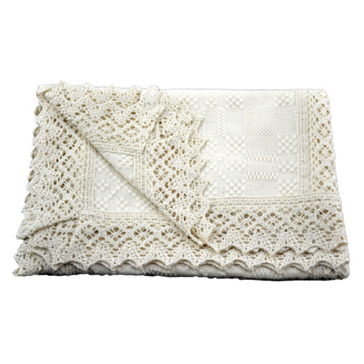 Fata de masa artizanat din bumbac 90x45 CM, Crem