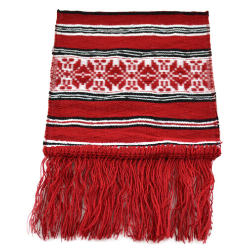 Fata de masa artizanat 40x17 CM Rosu/Alb/Negru
