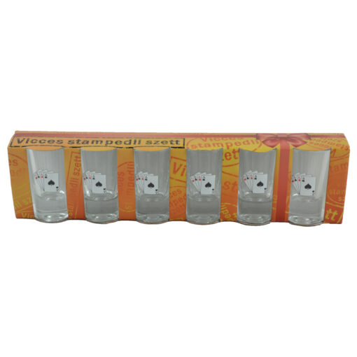 Set 6 pahare pentru shot-uri - Design Poker