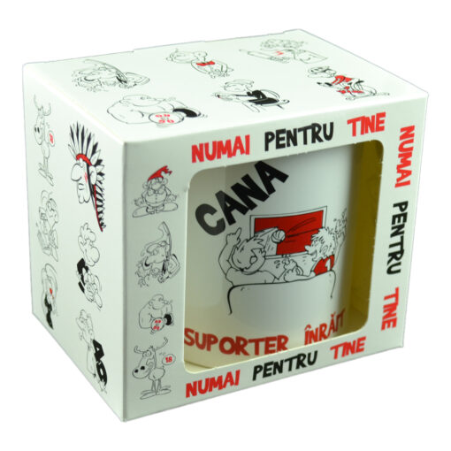 Cana ceramica 300 ml "Suporter inrait", in cutie decorativa - Funny Mug