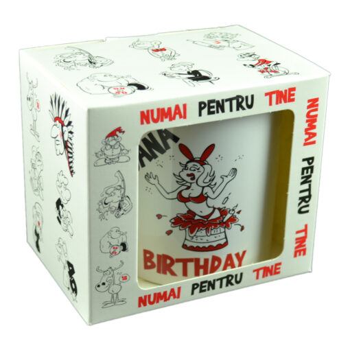 Cana ceramica 300 ml "Birthday", in cutie decorativa - Funny Mug