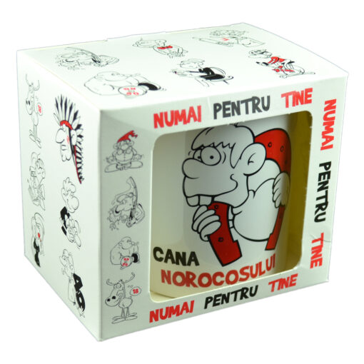 Cana ceramica 300 ml "Cana Norocosului", in cutie decorativa - Funny Mug