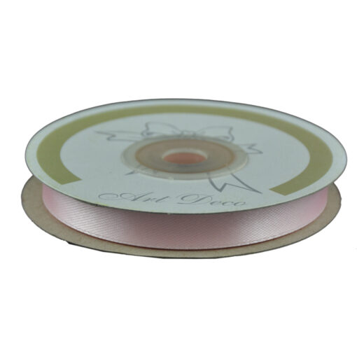 Rola panglica satin Roz pal 10 mm x 25 m, Art Deco