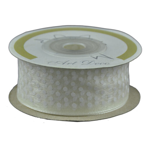 Panglica realizata din material textil - Design Buline - Crem & Alb