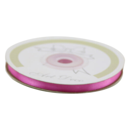 Rola panglica satin Pink 6 mm x 25 m, Art Deco