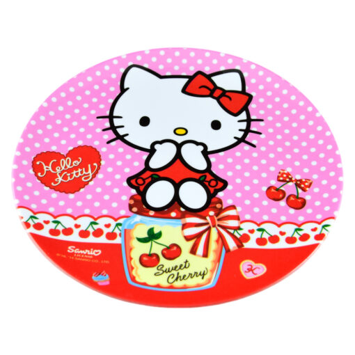Farfurie plata realizata din melamina - 20 cm - Design Hello Kitty