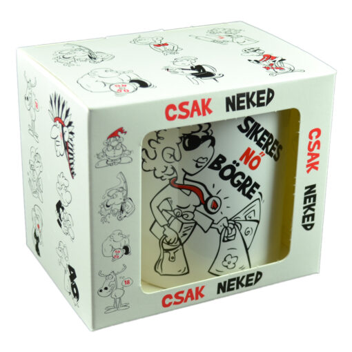 Cana ceramica 300 ml "Sikeres no bogre", in cutie decorativa - Funny Mug