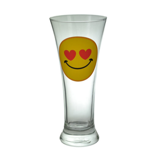 Pahar bere din sticla Emotes Hearts
