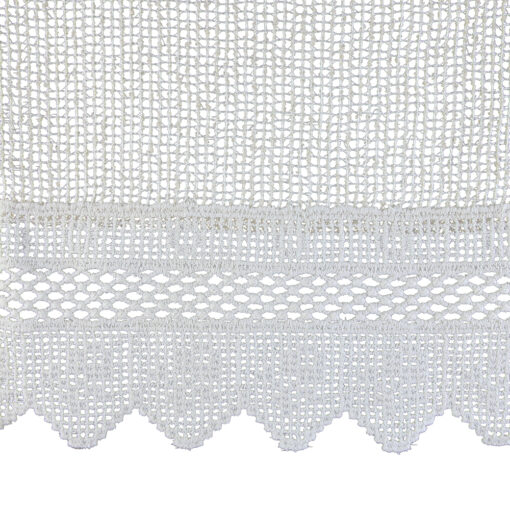 Perdea rustica din bumbac 160x180 CM, cu dantela florala