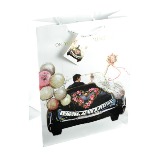Punga cadou din hartie 26x33 - Just Married