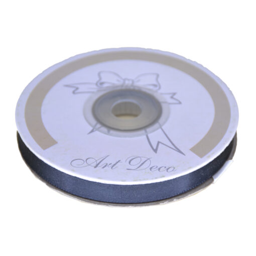 Rola panglica satin Negru 10 mm x 25 m, Art Deco