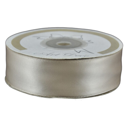 Rola panglica satin Crem 25 mm x 25 m, Art Deco