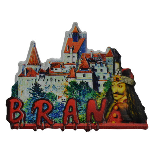 Magnet frigider din rasina, Castelul Bran 8x6 CM