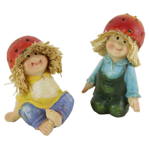 Pereche de figurine Copii din rasina 6 CM