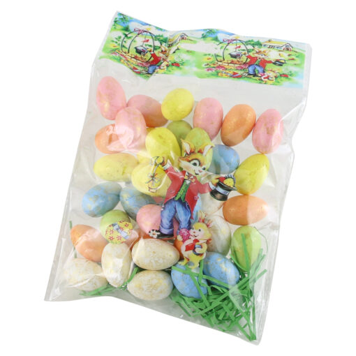 Set 36 oua colorate pentru Pasti 3 CM, polifoam