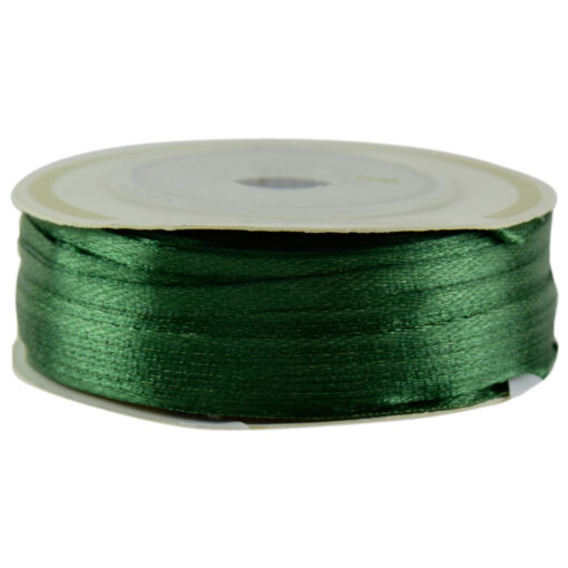 Rola panglica satin Verde 3 mm x 50 m