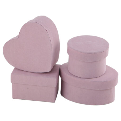 Set 4 cutii cadou mini Flock Pink