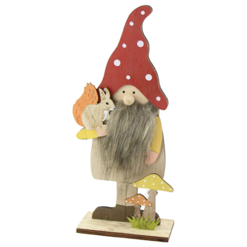 Decor toamna Pitic cu ciuperca din lemn 28 CM