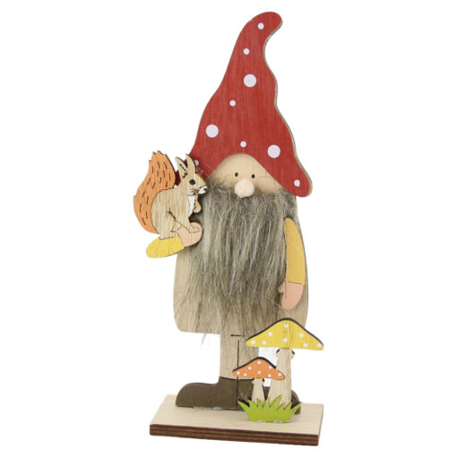 Decor toamna Pitic cu ciuperca din lemn 21 CM