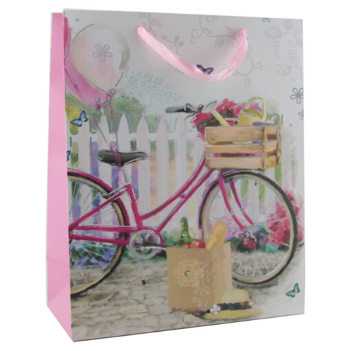 Punga cadou din hartie 26?32 CM - Design bicicleta