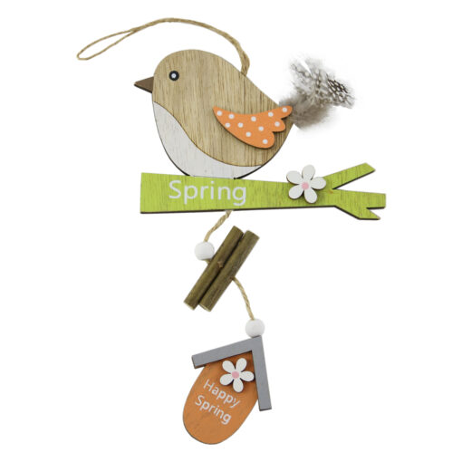 Decoratiune pentru usa din Lemn Happy Spring 13x34 CM