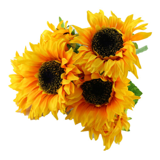 Buchet artificial Floarea soarelui cu 7 fire 46 CM