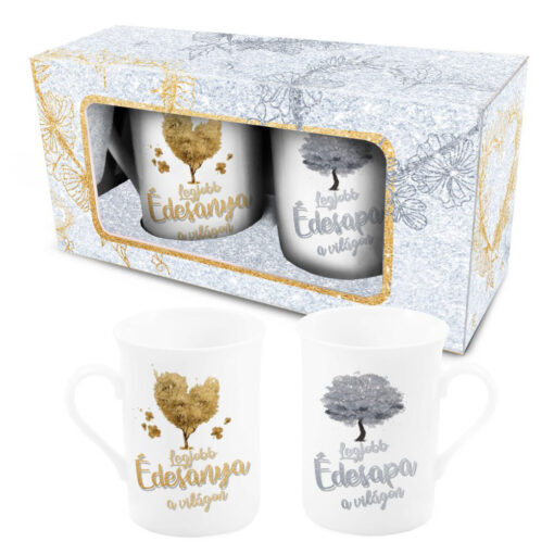 Set 2 cani pereche 290 ml "Legjobb edesanya/Legobb edesapa"