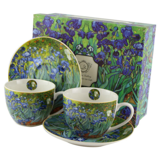 Set 2 cesti cu farfurii din portelan 280 ml "Irises" de Van Gogh