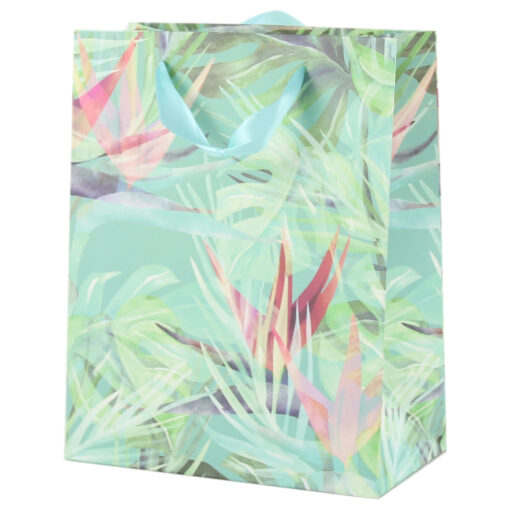 Punga cadou din hartie 18x23 CM - Pastel leaves