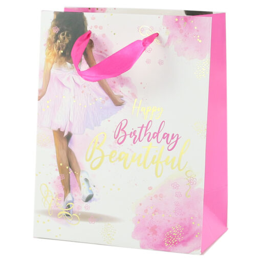 Punga cadou din hartie 18x23 CM - "Happy Birthday Beautiful"