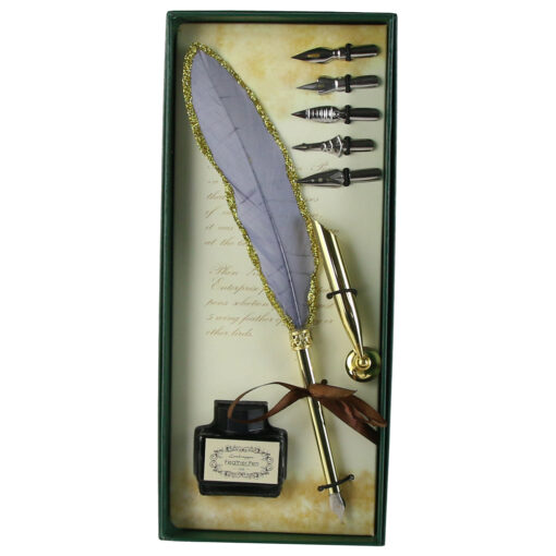 Set Pana de scris Vintage "Enjoy Your Life - 8 piese